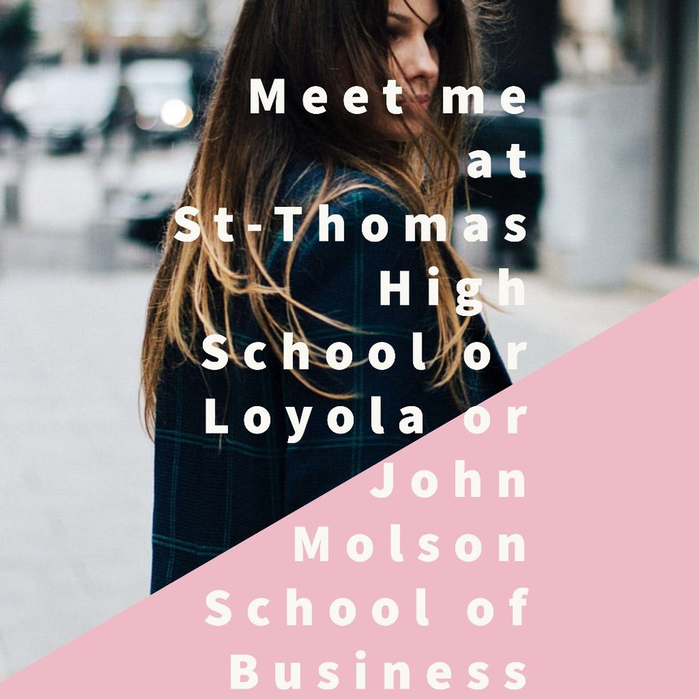 In Montreal? Meet me around JMSB, Loyola, STHS